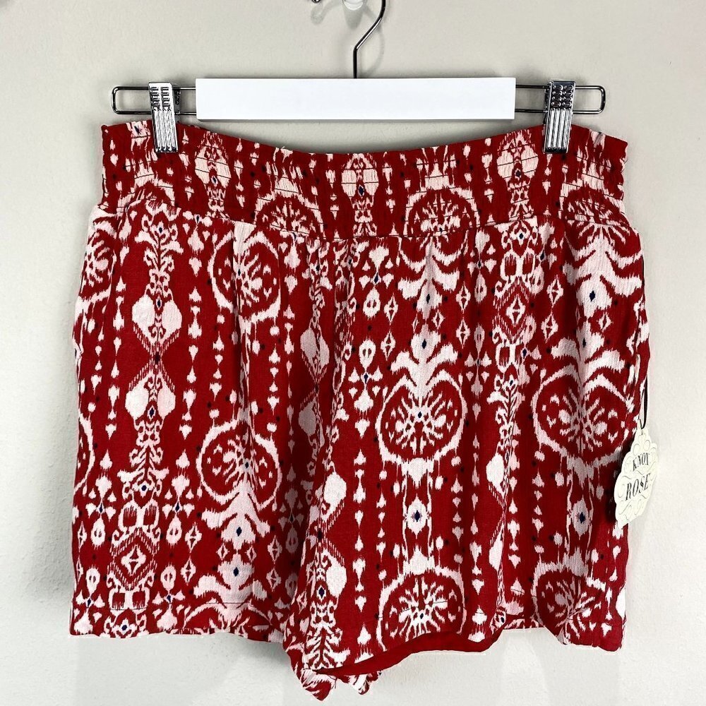 Knox Rose Ikat Printed High Rise Shorts NWT M